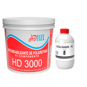 Impermeabilizante HD Flex 3000 Pu De Contra Piso Kit A+B 4 Kilos