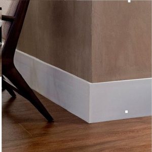 Rodapé Casa Grassi De Poliestireno Branco Slim Liso 10cm – Barra Com 2,25ml.