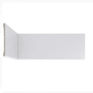 Rodapé Casa Grassi De Poliestireno Branco Slim Liso 10cm – Barra Com 2,25ml.